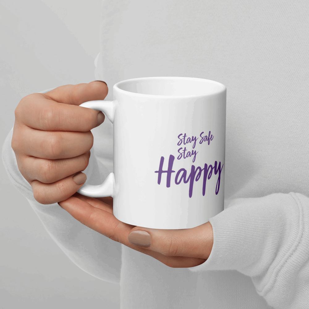 Aquaqlean Choose your personality white glossy mugs - Happy Hippo