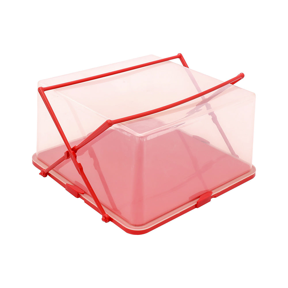 White Plain Plastic Cake Box With Dome Lid, Size: 500 Grms, Packaging Size:  1*100PCS