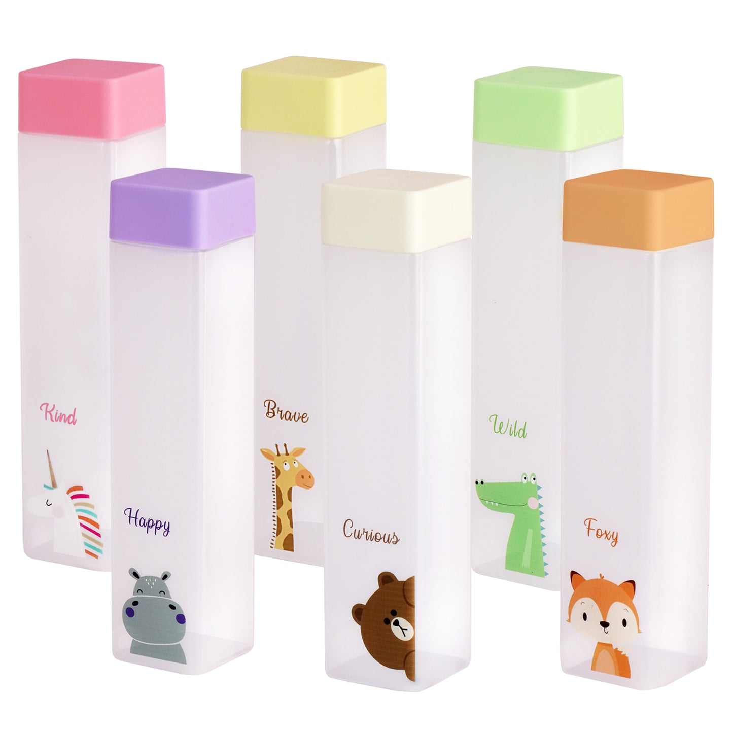 Aquaqlean Frosty 950ml - Choose Your Personality Kids & School Water Bottle - Brave (Giraffe) 1 Pcs Pack